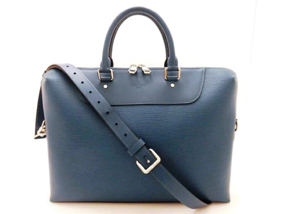 LOUIS VUITTON PDJ Port Jour Business Bag Epi Leather Blue Celeste